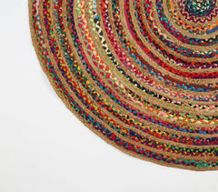Upcycled Cotton & Jute Braided Rug