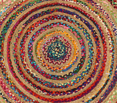 Upcycled Cotton & Jute Braided Rug