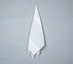 Handwoven Striped Cotton Bath Towel-Q2