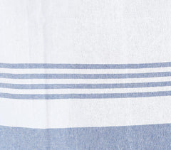 Handwoven Striped Blue Cotton Bath Towel