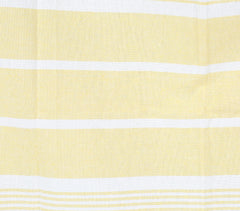Handwoven Lemon Striped Cotton Bath Towel