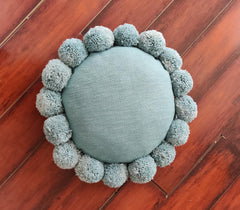 Handwoven Fluffy Tasseled Sky Cushion cover