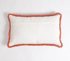 Block Printed Chevron Lumbar Cushion Cover