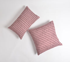 Embellished Mauve Lumbar Cushion Cover