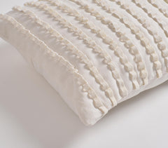 Embellished Ivory Lumbar Cushion Cover