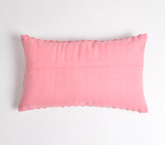Embellished Flamingo Pink Lumbar Cushion Cover