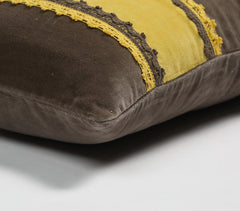 Honey Umber Lacework Lumbar Cushion cover