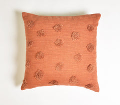 Polka Tufted Rust Orange Cushion cover