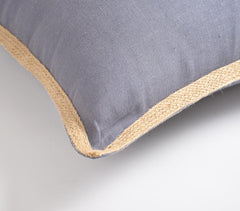 Smokey Jute Border Cushion cover