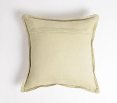 Jute Border Solid Cushion cover