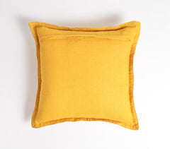 Jute Border Golden Cushion cover