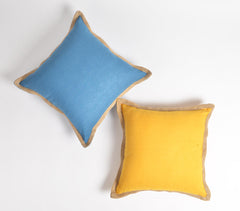 Jute Border Golden Cushion cover