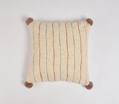 Line & Pom Pom Accent Cushion cover