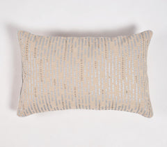 Metallic Printed & Beaded Cushion cover