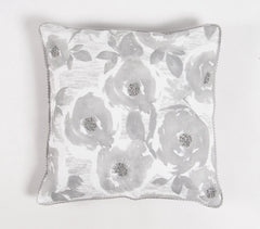 Greyscale Floral Cushion cover