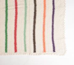 Striped Multicolor Crochet Throw