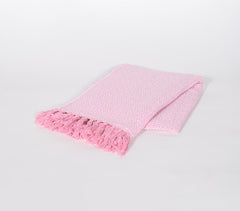 Pastel Handwoven Cotton Tasseled Throw