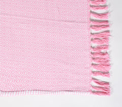 Pastel Handwoven Cotton Tasseled Throw