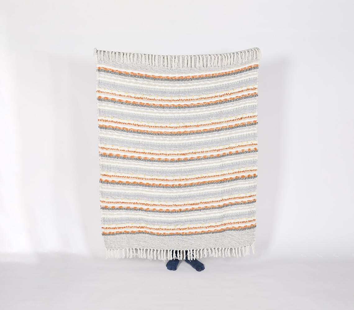 Handwoven Wool & Cotton Throw
