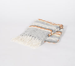 Handwoven Wool & Cotton Throw