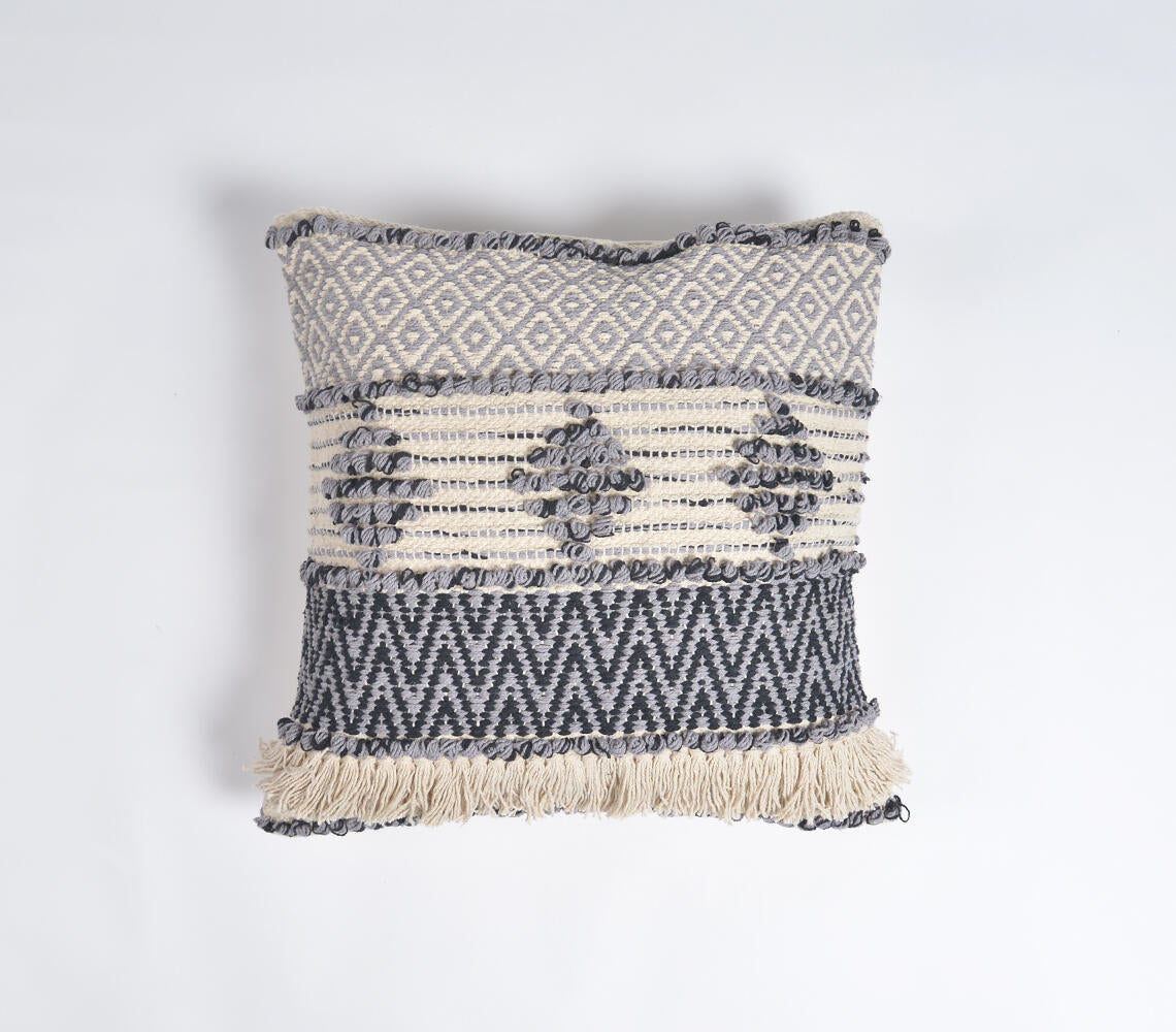 Multi Textured Smoky Cushion cover