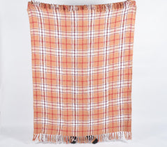 Checkered Orange Throw