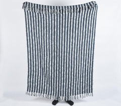 Striped Navy Throw