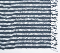 Striped Navy Throw
