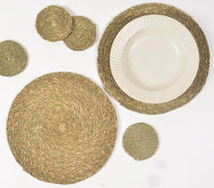 Natural Grass Placemats & Coasters (Set of 8) Q2