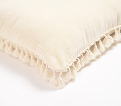 Velvet Cotton Tasseled Cushion Cover