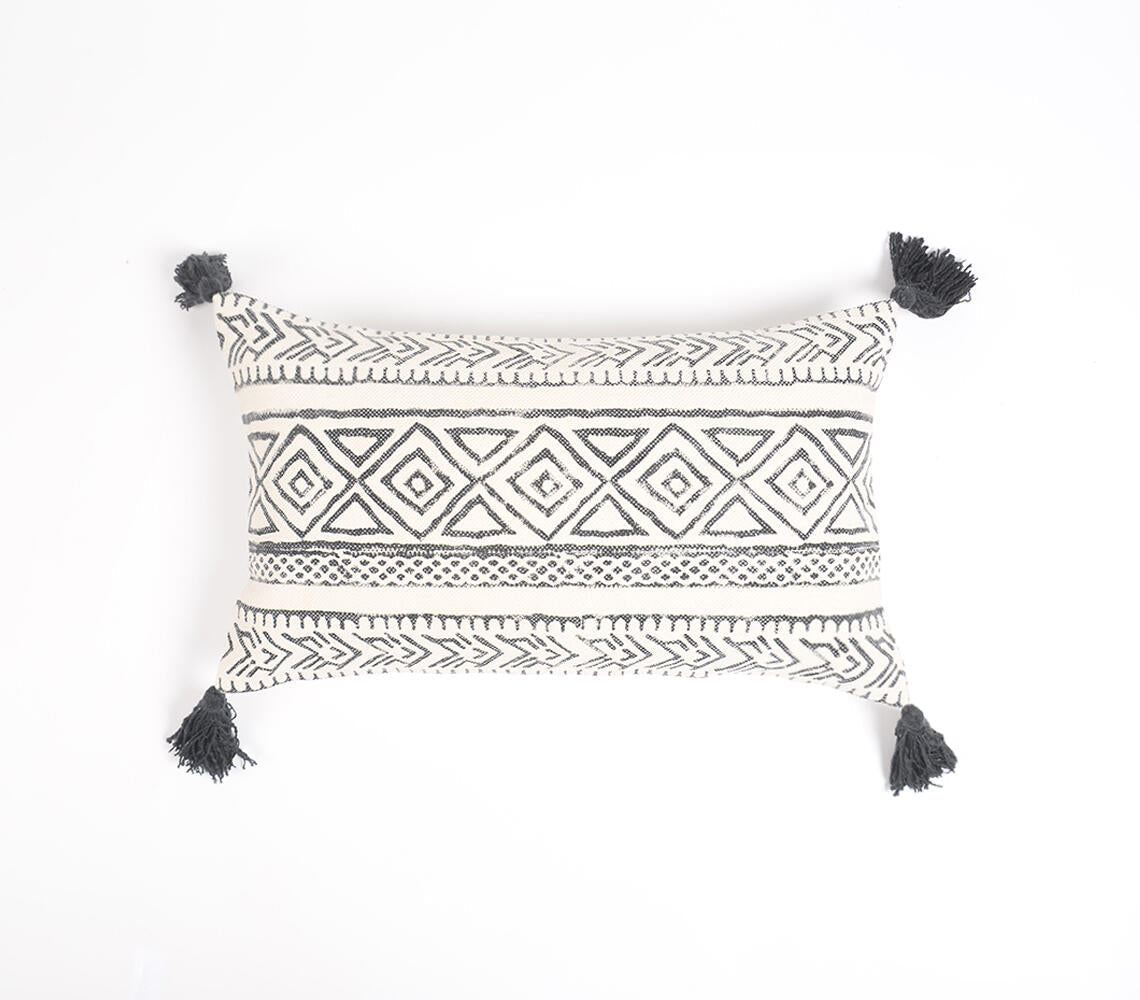 Hand Block Printed Lumbar Cushion Cover