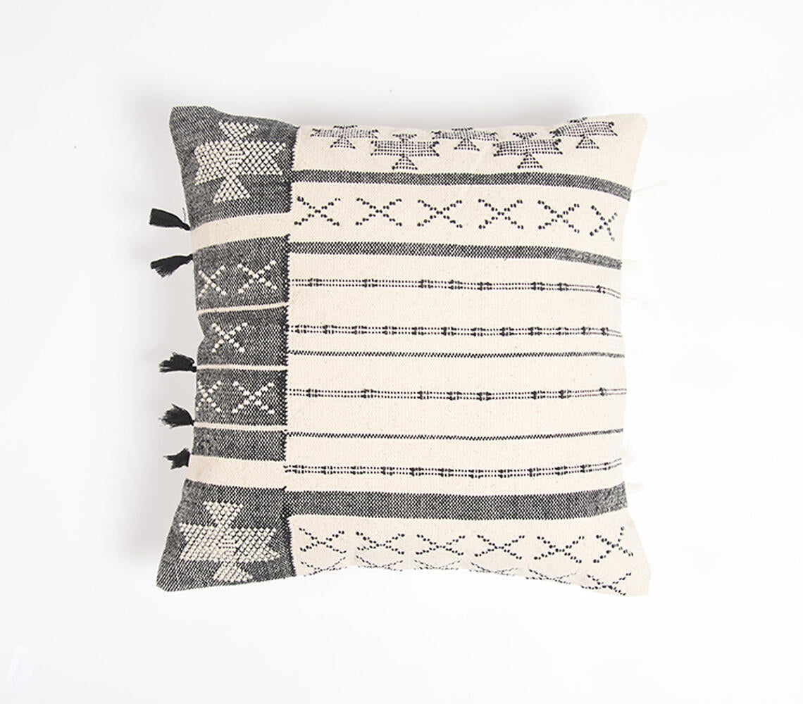 Handloom Woven Cotton Cushion Cover