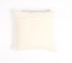 Dyed Cotton Cushion Cover with Border Embellishment