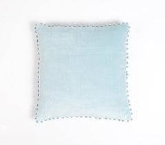 Dyed Cotton Cushion Cover with Border Embellishment Q6