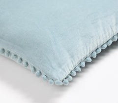 Dyed Cotton Cushion Cover with Border Embellishment Q6