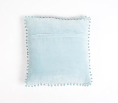 Dyed Cotton Cushion Cover with Border Embellishment Q6