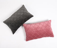 Dyed Cotton Lumbar Cushion Cover