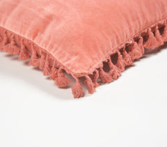 Solid Pink Cotton Cushion Cover
