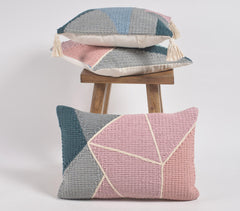 Handwoven Cotton Lumbar Cushion Cover