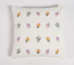 Embroidered Cotton Cushion Cover