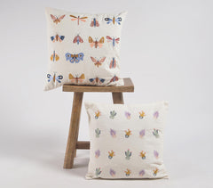 Embroidered Cotton Cushion Cover