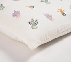 Embroidered Cotton Cushion Cover