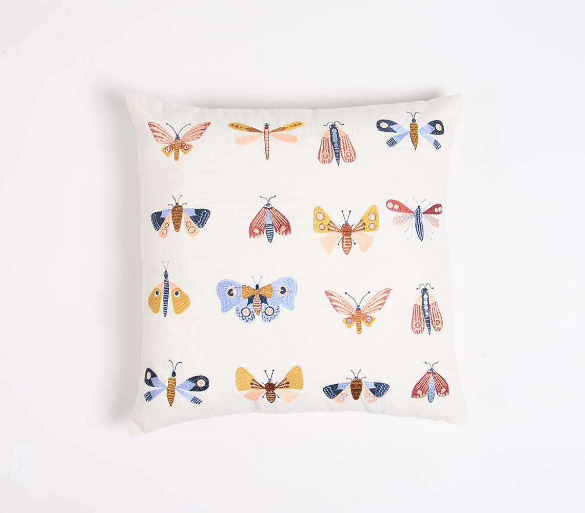 Embroidered Cotton Cushion Cover Q3