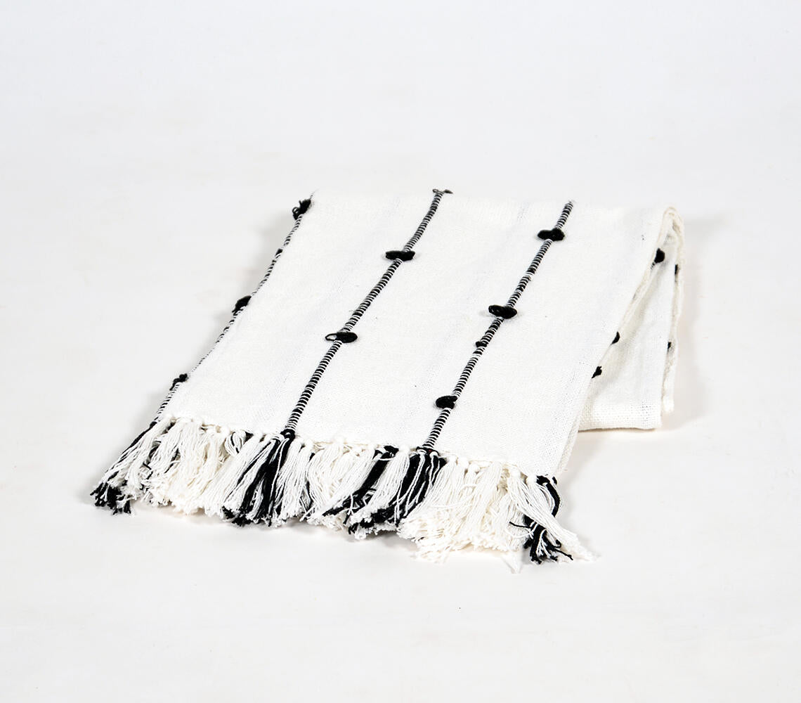 Handwoven Mono Striped Throw