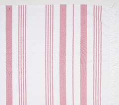 Yarn-dyed red Hammam Towel