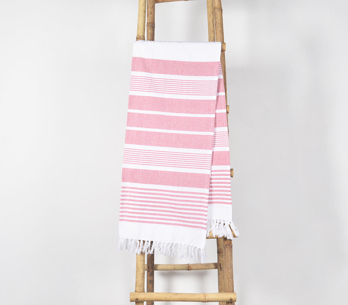 Yarn-dyed Red Hammam Towel e