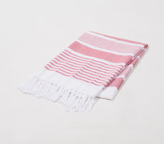 Yarn-dyed Red Hammam Towel e