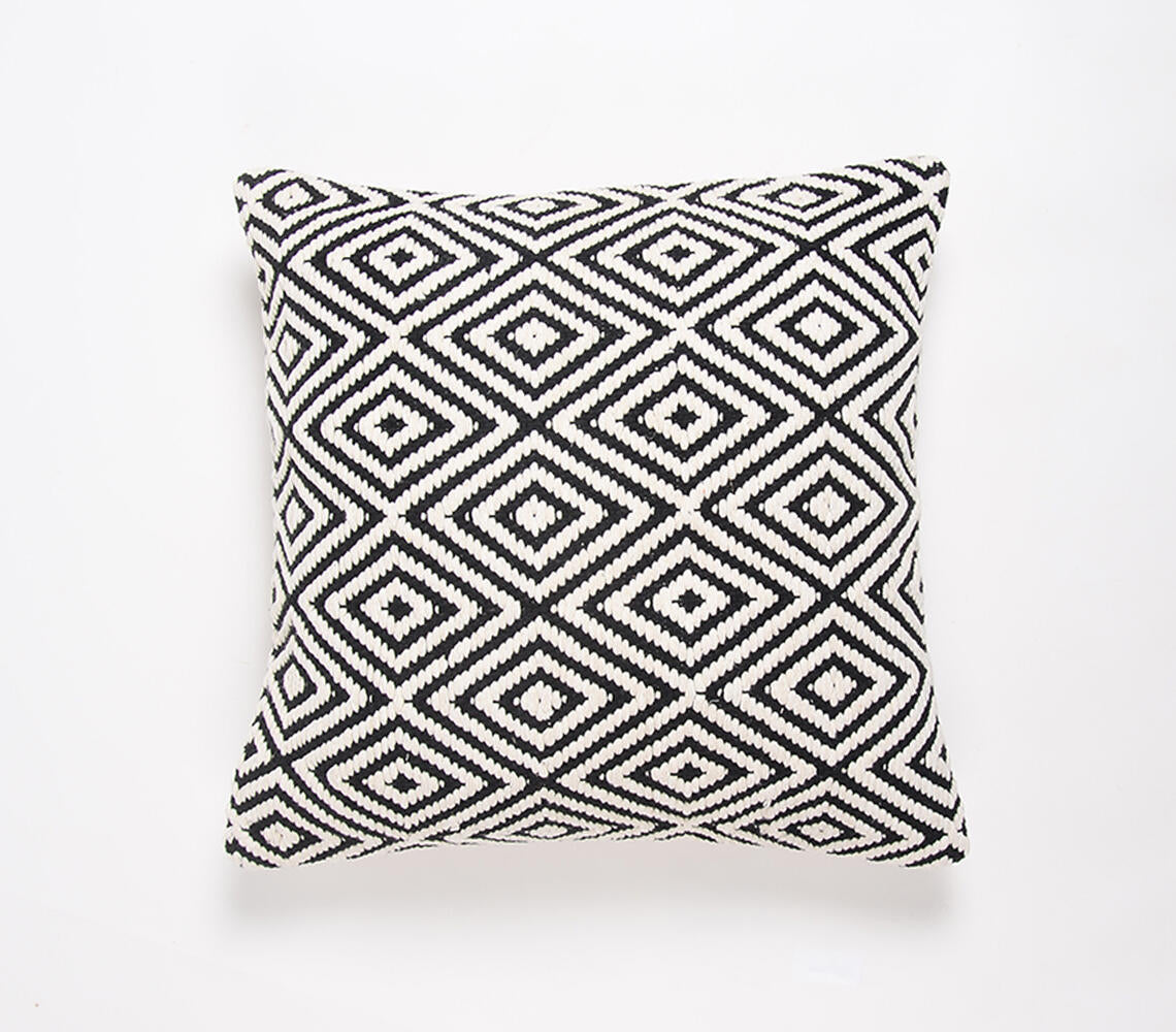 Handwoven Jute & Cotton Cushion Cover
