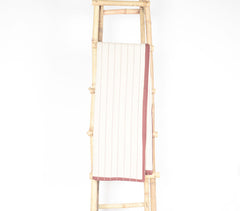 Yarn-dyed maroon Beach towel