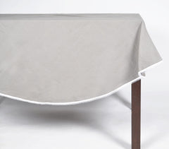 Solid Grey Round Table Cover